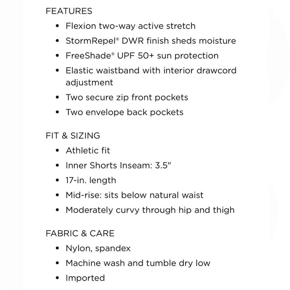 Eddie Bauer Rainier Pull On‎ Skort Pumice Plus 18
